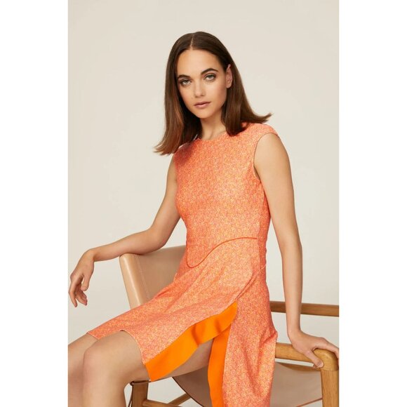 Esteban Cortazar Orange Tennis Mini Dress Size Small 41300 - Picture 6 of 14